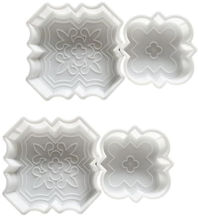 Set di 4 stampi per pavimentazione in PP per vialetti da giardino, accessori per marciapiedi