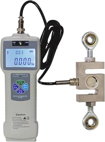 Digital Force Gauge, Push Pull Gauge With External Load Cell Sensor, With Real-time Peak Usb Data Output, Rechargeable Dynamometer For Lab Tension And Load Tests, 1000N