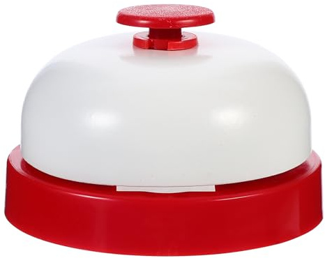 Zerodeko Campanello da Tavolo Resistente All'usura in Acciaio Inossidabile Rosso Facile da Riporre Campanella da Servizio per Bar e Cucine per Reception e Ristoranti