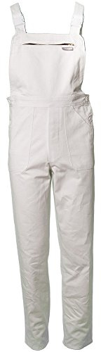 Planam 1532052 BW 270 Latzhose, Reinweiß, Größe 52