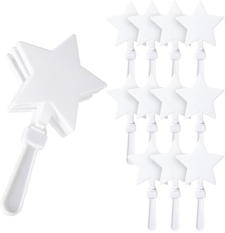 Windy City Novelties 12 Pack - White Star Hand Clapper Noise Makers Party Favors