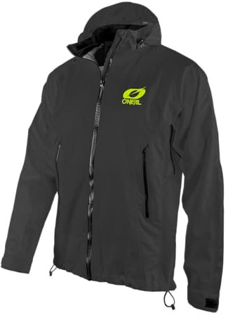 O'NEAL | Mountainbike-Jacke | MTB Mountainbike DH Downhill FR Freeride | Wasserdicht, Unterarmbelüftung, Soft-Touch-Material | Tsunami Rain Jacket | Erwachsene | Schwarz | Größe XXL