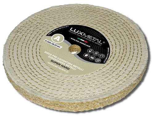 Lux Metal Disco de pulido de metal súper duro 250 mm Discos de algodón de sisal para pulido de espejo Desbaste de aluminio Disco de pulido de acero inoxidable Pulidora elimina rayones Latón Cobre