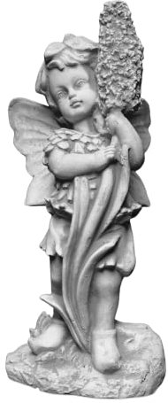 gartendekoparadies.de Figure de Pierre Massive Elfe avec Jacinthe fée en Pierre reconstituée, résistant au Gel décoration de pièce décoration de Jardin