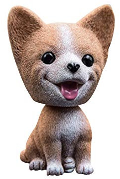 Luckxing Wackelkopffiguren Kunststofferzeugnisse Wackeldackel Wackelkopfhund, Hiromi 9,5 cm Figur Wackelhund Auto-Innendekoration Schüttelt Den Kopf Hundedekoration