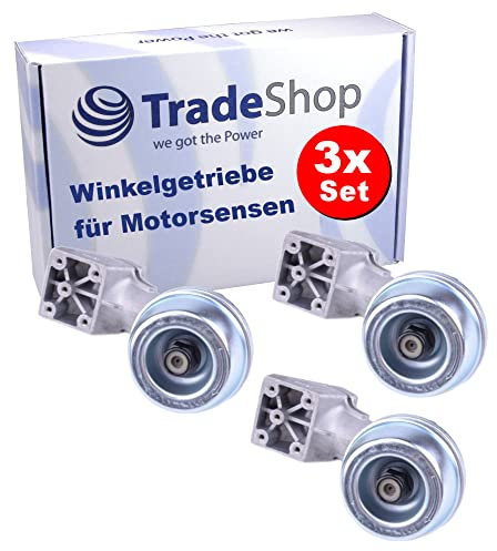 3x Trade-Shop Getriebekopf/Winkelgetriebe/Trimmerkopf kompatibel mit Stihl FS200 FS250 FS460 FS80R FS83T FS85R FS110 FS-KM FS85T FS85RX FR85T FR85