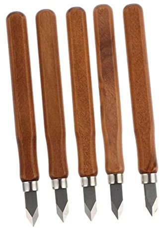 NUOBESTY Lot De 5 Couteaux De Marquage En Pour Travail Du Outils De Sculpture à Main Lames En Acier Au Manganèse Marquage Précis Artisanat Et Menuiserie