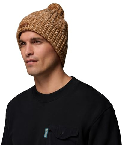 Columbia Unisex Cozy Ridge Beanie, Camel Brown/Dark Stone Marled, One Size