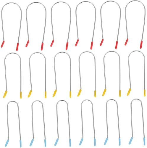 AUTSUPPL 24 Clips para Rodillos de Pelo de Acero Inoxidable 304, Clips Fijos en U para Rizadores Térmicos, Uso Doméstico y Bricolaje