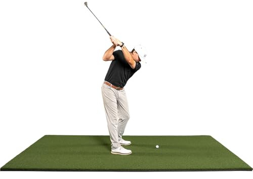 All Turf Mats Super Tee Golf Mat – 5 x 10 Indoor/Outdoor Nylon Turf Mat for Wooden and Rubber Tees with Shock Absorbent Foam Backing – Practice Driving or Chipping at The Range or Simulator