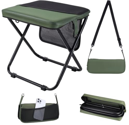 TranRantic Sgabello Pieghevole Portatile da Campeggio 33×27×32 cm