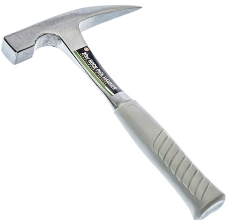 SE Solid Single Piece Drop Forged Rock Pick Hammer with Tip, 22 OZ.