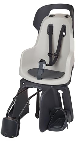 BOBIKE 8012400002 - Silla Bicicleta Trasera GO Maxi Anclaje en Cuadro – Segura, Elegante y Ajustable para niños de 9 Meses a 6 años, hasta 22 kg, Vainilla Cup Cake