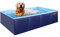 KOPEKS Rechteckige Badewanne für den Außenbereich, tragbar, faltbar, groß, 109,2 x 68,6 cm, Blau