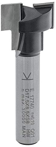 ENT 17740 T-notfräs M10 mm av hårdmetall, skaft (S) 8 mm, diameter (D1) 17,5 mm, D2 10,6 mm, NL1 7 mm, NL2 8.5 mm, Z2