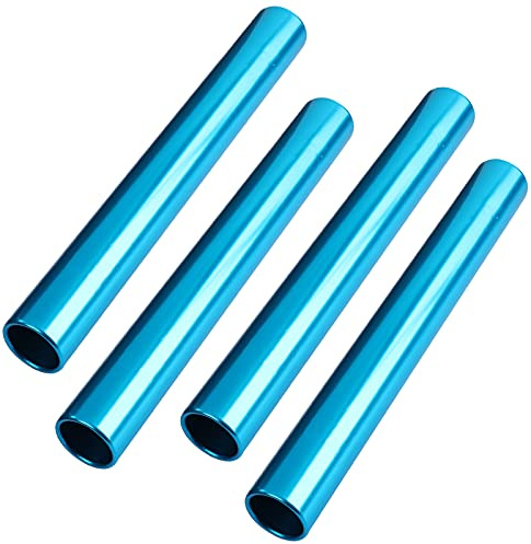 MissZM Bâtons de relais en aluminium - Équipement de course - Résistant à la corrosion - Surface lisse - Convient pour les sports de plein air - 4 bleus