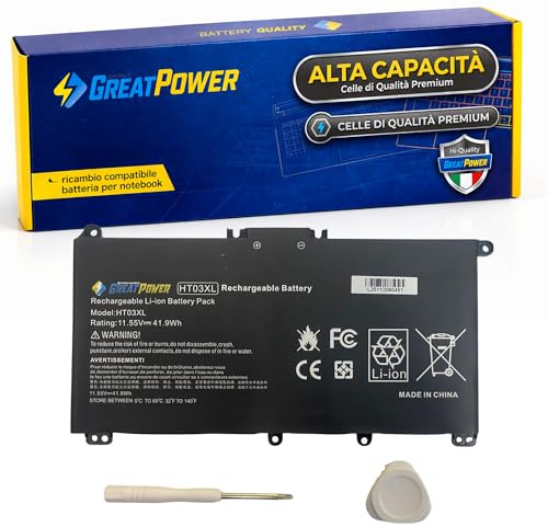 INFOELETTRONICA Batteria Sostitutiva Premium per PC Portatile HP 15-dw0120n 15-dw0057nl Celle ad Alta Capacità, Lunga Durata Batteria di Ricambio per Notebook HP Serie 15-dw con Sicurezza Certificata
