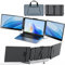 SMISEACOW Multi Ecran Portable S2 - Triple Ecran PC Portable 14 Pouces FHD 1080P IPS Nomade Extension Ecran PC Portable Compatible with Mac Windows Linux