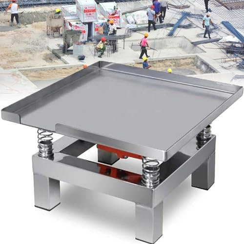 XNYXLPP Petite Plate-Forme de compacteur de Banc d'essai Vibrant de Table de Vibration concrète en Acier Inoxydable (50 * 50cm)