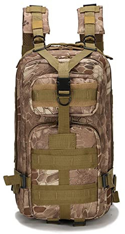 HJUGHPN Skidryggsäck taktisk ryggsäck armé utomhusväska nylon sport camping vandring fiske jakt klättring cykling utomhusryggsäck, En färg, en storlek