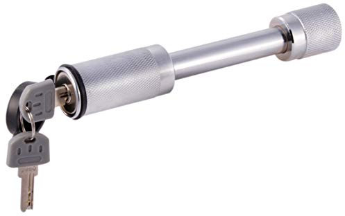 MaxxHaul 70050 Anhängerkupplungsschloss, robust, 1,6 cm, Anhängerkupplung, Empfängerstift mit 2 Schlüsseln, Chrom