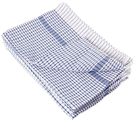 Vogue Wonderdry Tea Towels Blue 760x510mm 30x20 (10 Pack) - Kitchen Towels Washing Machine Suitable CC596