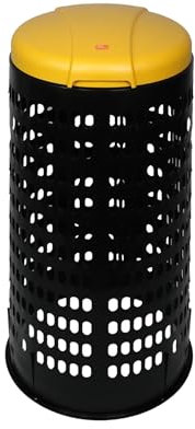 Trespolo bidone portasacco immondizia spazzatura c/ coperchio blu cm.38x80h grigio