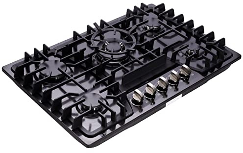 Deli-kit 30 Inch Gas Cooktop Dual Fuel Sealed 5 Burners Stainless Steel Gas Cooktop Gas Hob DK257-A03B Gas Cooker