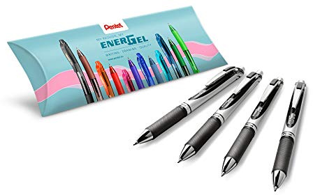 Pentel BL77-AO Gelpenna, Svart, 4 Stycken