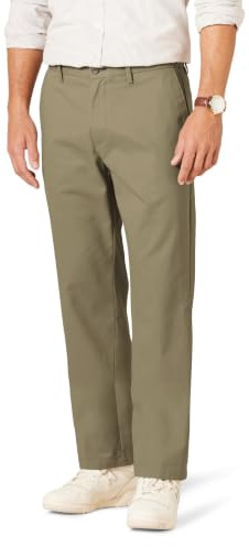 Amazon Essentials Pantalones Chinos Elásticos con Parte Delantera Lisa, Corte Clásico, Resistentes a las Arrugas Hombre