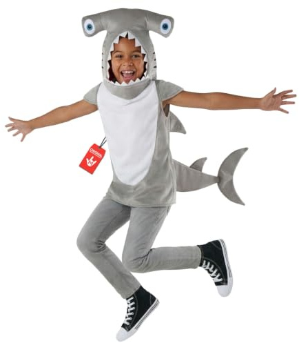 Morph Shark kostym barn, barn hammarhaj kostym, halloween kostymer för barn, halloween kostymer för pojkar, medium