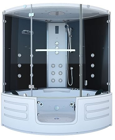 AcquaVapore Dampfdusche Whirlpool Dusche Duschkabine K70-SW-TH-EC 150x150cm 2K Scheiben Versiegelung