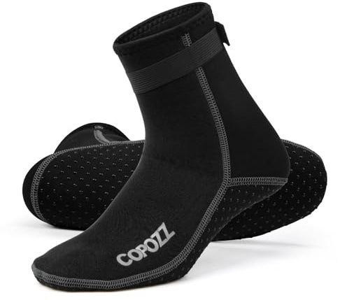 COPOZZ 3 mm, calzini da immersione, in neoprene, per adulti e donne, uomini, spessi, per sport acquatici, per nuoto, snorkeling, vela, surf, sport acquatici