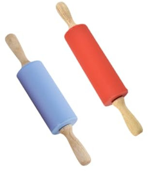 IMIKEYA 2St Fondant-Kuchen-Nudel-Backwerkzeug geprägtes Nudelholz französisches Nudelholz teig gebäck rolle Küchenwaren Nudelholz mit Holzgriff Brot Geschirr Hölzern