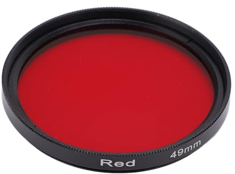 Beufee Filtro De Lente, Filtro Rojo Filtro De Cámara Cámara Filtro De Lente Rojo Completo Filtro De Lente De Cámara Filtro Rojo Completo Filtros Y Efectos De Cámara(49mm)