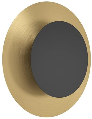 EGLO LED Wandlampe Tocina, Wandleuchte innen mit indirekter Beleuchtung, Wandbeleuchtung für Flur und Wohnzimmer, Metall in Schwarz und Messing-gebürstet, warmweiß