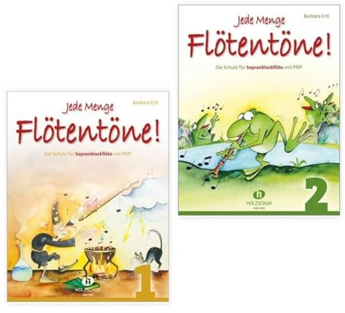 Massor av flöjttoner! Volym 1 och Volym 2 – Skolan för sopranblockflöjt med viff – ISNB 9783920470962 ISBN 9783940069511 Barbara Ertl korkvårdspenna torkstav (startset)