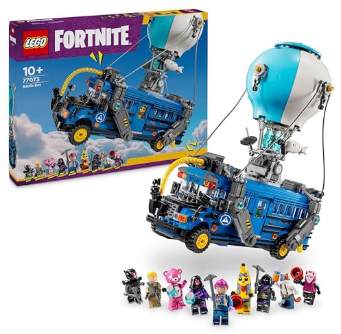 LEGO Fortnite Schlachtenbus - Spielzeug Fahrzeug aus dem Videospiel mit 9 Minifiguren und Zubehör - Geschenk zu Weihnachten für Gamer, Jungen und Mädchen ab 10 Jahren - 77073
