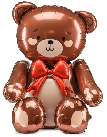 PartyDeco - Puh aluminiumballong 59 x 88 cm brun