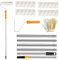 YANGUN Paint Roller Kit, Household Wall Painting Tool with Nylon Gloves, Paint Tray Set with 5 Quality Brush Head, 6.5Ft Detachable Pole Handle, Paint Rollers for Walls and Ceiling