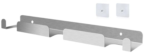 Raccumi per bucce per pizza - rack a parete per pizza | Pizza in acciaio inossidabile per pizza trainato da taglio montato su un organizzatore di utensili in acciaio inossidabile per utensili da cucin