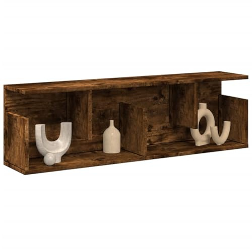 Holamys Smoking Wooden Wall Cabinet, 100 x 20 x 30 cm, Hanging Shelf for Wall, Space Saving, Wall Shelf for Bedroom