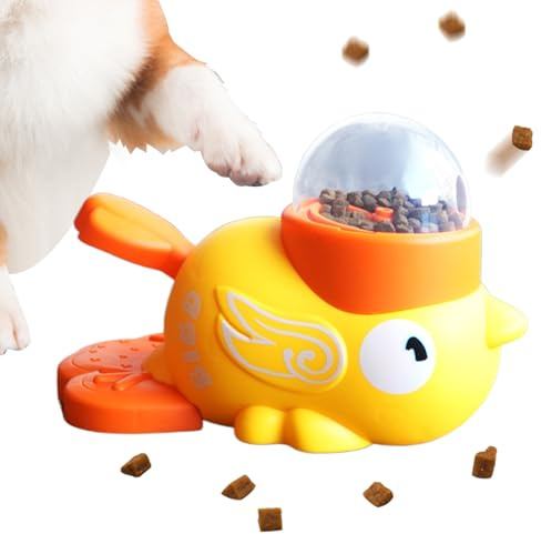 Genérico Dispensador De Golosinas para Perros - 5,51 Pulgadas PP+Acero Inoxidable | De Alimentación Lenta En Forma De Pato | Dispensador De Golosinas para Mascotas | Interactivo para Perro