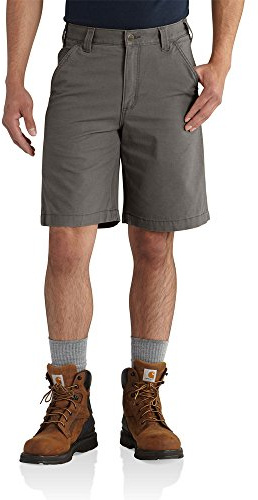 Carhartt Men's Relaxed 10 Rigby Dungaree Short, Gravel, W40