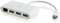 C2G USB-C / Thunderbolt-3 to RJ45 Gigabit Ethernet and 3 x USB-A 3.0 Laptop Adapter Hub, Suitable for MacBook Pro, iMac, Google Chromebook, Pixel, Dell Latitude, XPS 12/13/14 and More. (White)