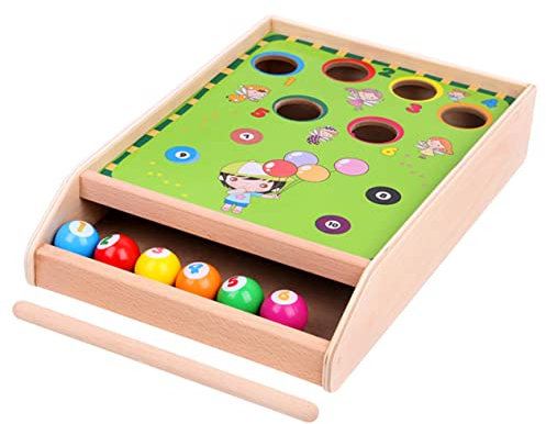 Toyvian 1 Satz Tischtennis Mini-Pool-tischplatte Billardtisch Für Kinder Mini-Billard Für Katzen Spieltische Für Kinder Katzen-billardtischspielzeug Hölzern Spielzeugball Cosplay Reisen