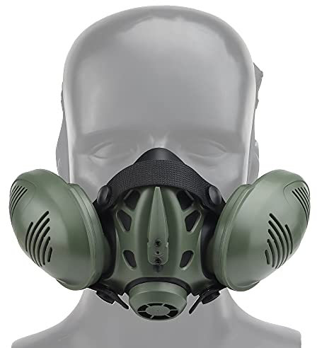 ANSNOW Taktische Atemschutzmaske, Fast-Helm, Halbmaske, Gasmaske Für Militär, Paintball, Airsoft, Jagd, Cs, Ant Men, Modellieren/Od/1 Stück (Packung Mit 1)