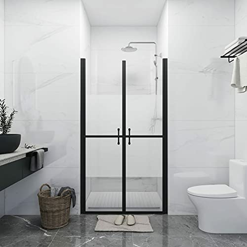 Iiaky Puerta de Ducha ESG Medio Esmerilado (68-71) x190 cm Mampara Ducha Plegable