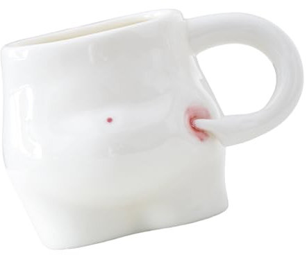 Squeeze Belly Porzellantasse Mehrzweck-Trinkbecher mit Griff, eleganter ergonomischer Griff, Getränkehalter, Trinkgeschirr