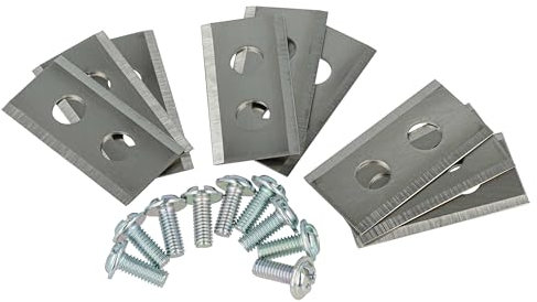 vhbw 9X Ersatz-Messer kompatibel mit Parkside PMRDA 20, PMRA 20 Rasenmäher - Ersatzklinge Silber, Stahl